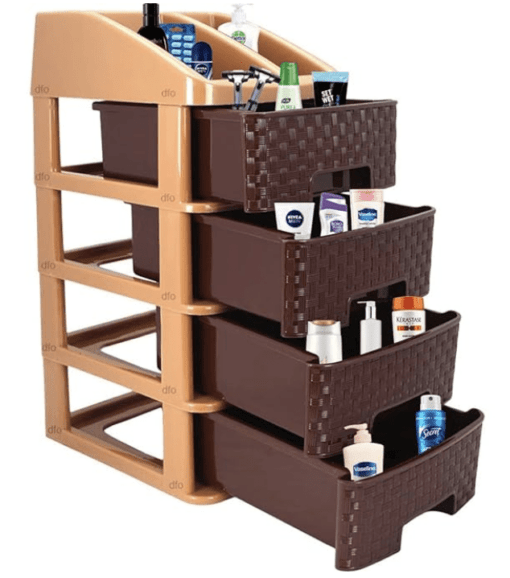NAKODA Pride 4tier Plastic Modular Drawer System for Kitchen, Offices, Home, Hospitals, Schools, Doctors, Beauty Parlour, Saloons (Dimension Front w 17*Side l 20* H 30.5 cm) - Image 2